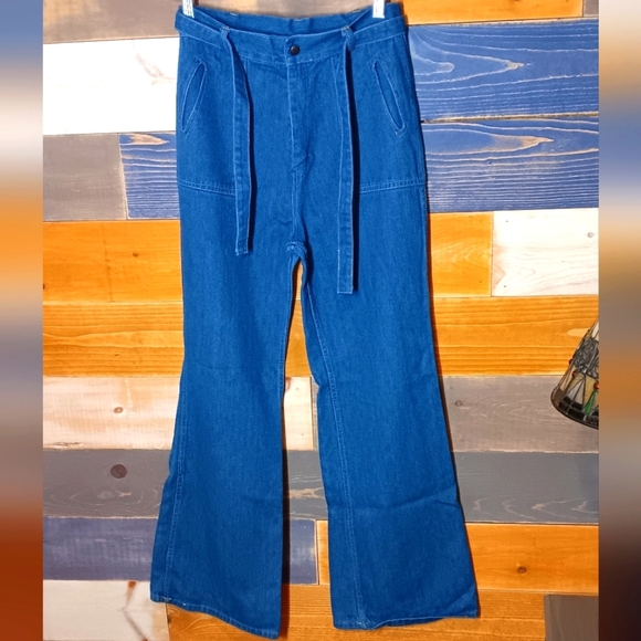 Vintage 70's Bohemian Denim Jeans Kmart 12 - Picture 1 of 6